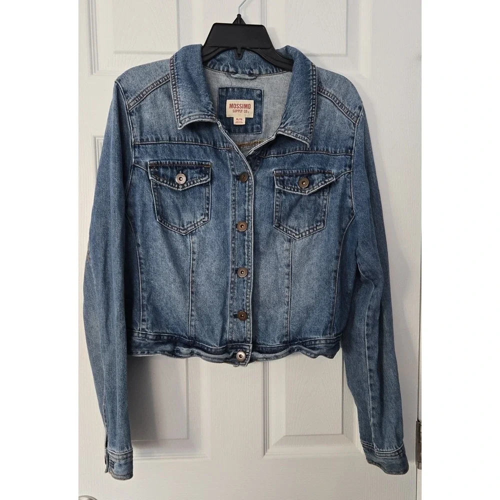 Mossimo Girls Denim Jacket Button down‎ Front Size XL 14/16. 2 Pockets